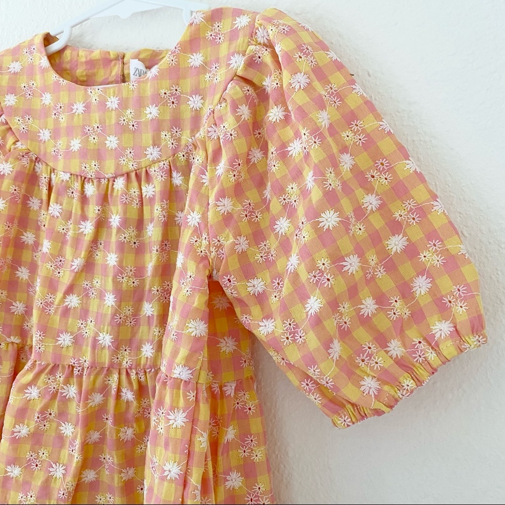SOLD ZARA Kids | Gingham Daisy Midi Dress | 2-3T | NWT - Picture 5 of 5